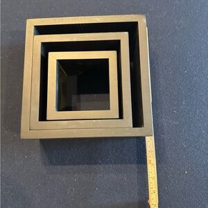 Set of Black Shelf Wall Frame Boxes